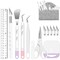 13 Pieces Vinyl Weeding Tools Stainless Steel Plotter Accessories HTV, Precision Carving Craft Hobby Knife Kit +1 Piece Storage Bag, Silhouettes, Cameos, DIY Art Work Cutting,Scrapbook